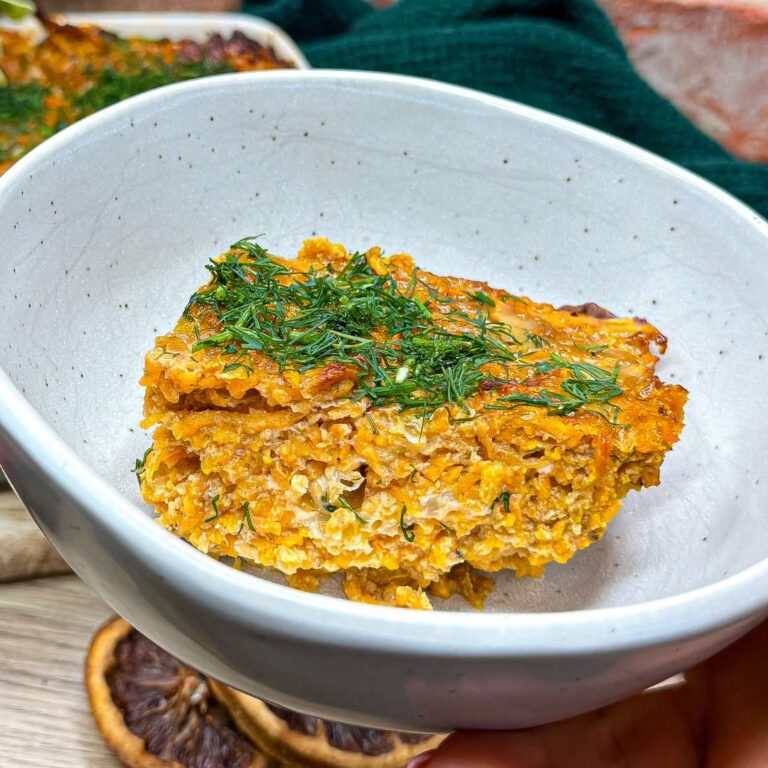 Zapiekanka z batatów z marchewką i mozzarellą