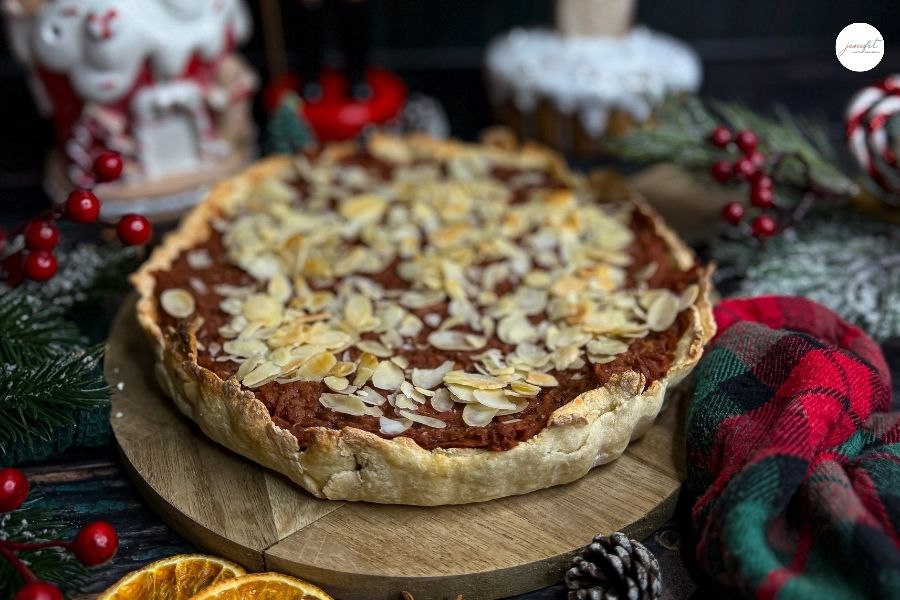 fit tarta z jabłkami i migdałami