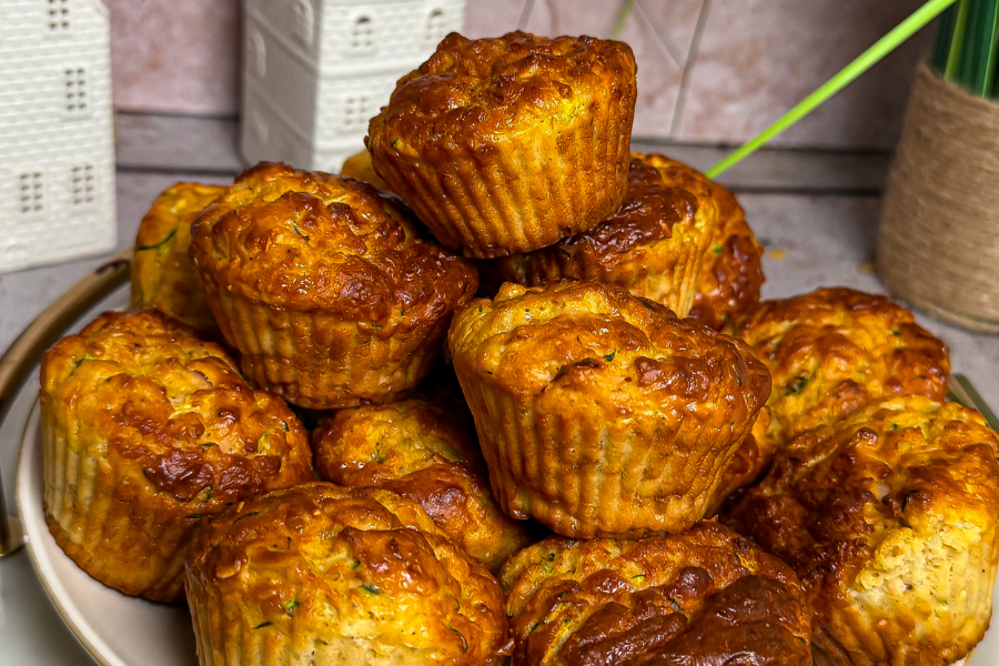 muffinki ułożone na talerzu